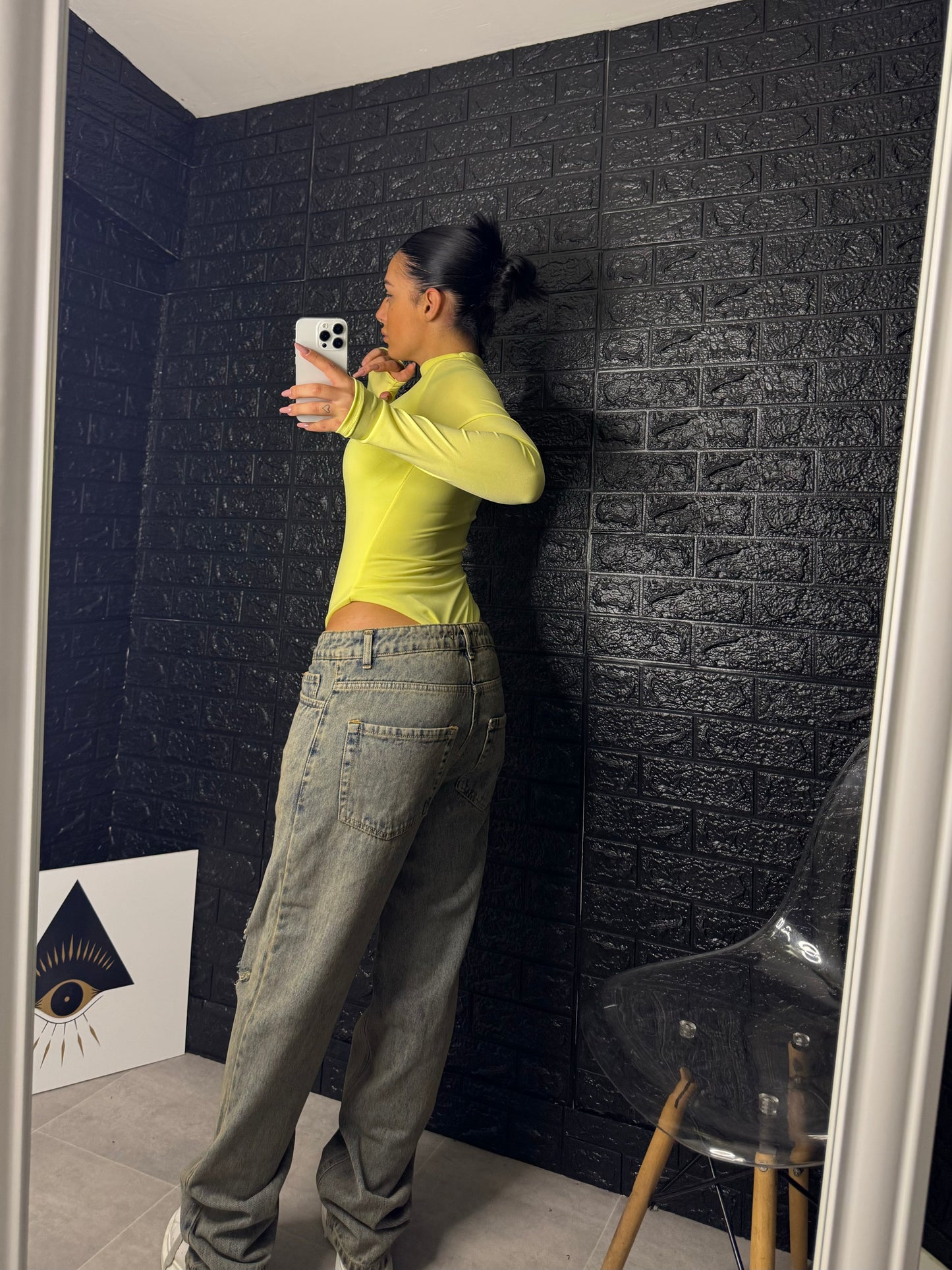 Jeans baggy sabbia