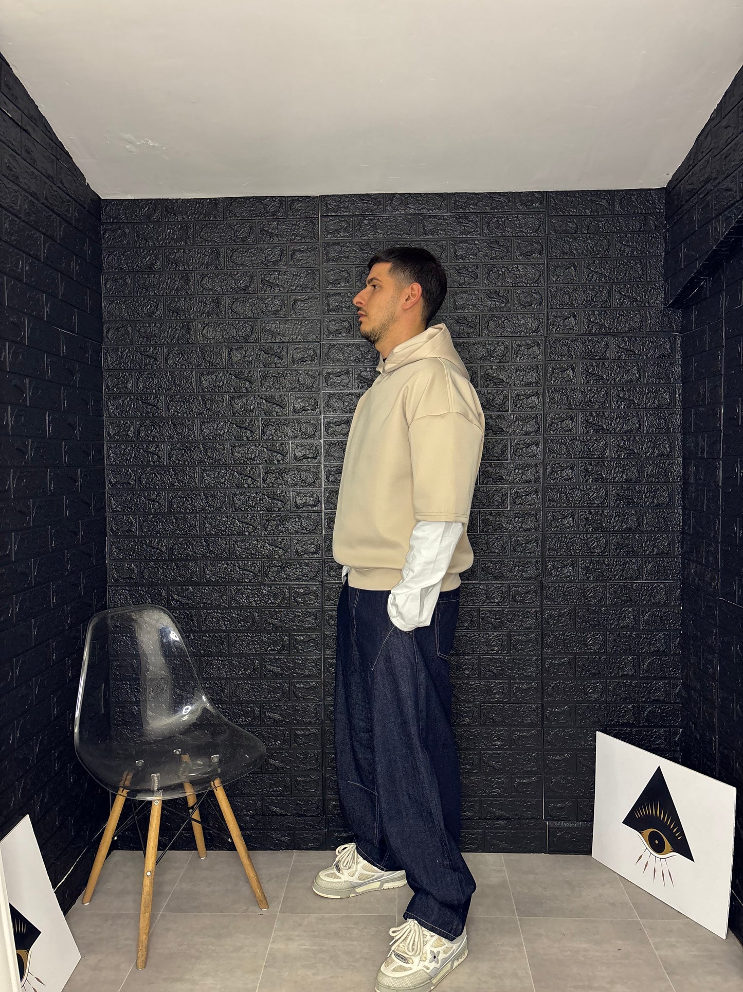 Pantalone baggy blu