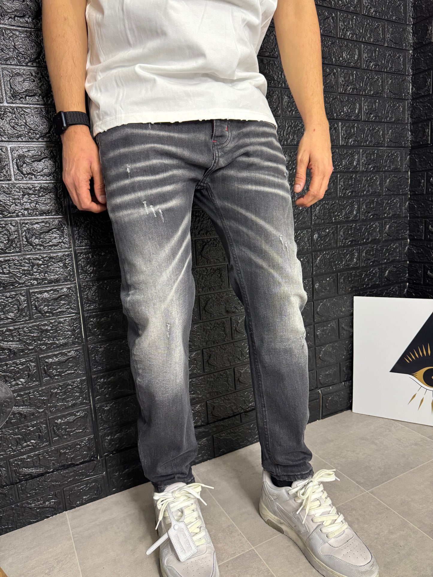 Jeans straight dark grey