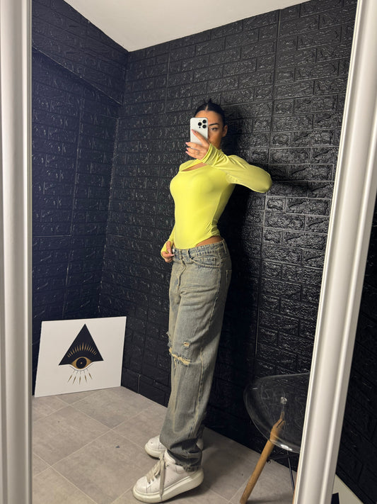 Jeans baggy sabbia