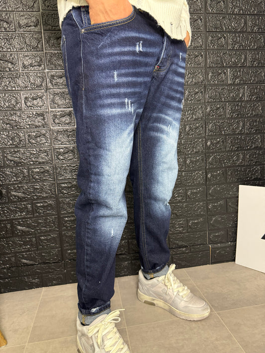 Jeans straight blu